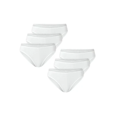 Afbeelding van Schiesser 6 PACK Modern Slip, Dames, Maat: 36, Weiss