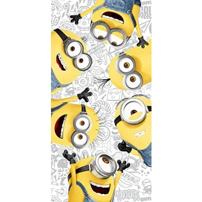 Afbeelding van Jerry Fabrics Minions 2 badhanddoek, handdoek, 70 x 140 cm, 100% katoen Friends