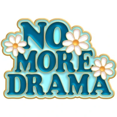 Afbeelding van pin Broche enamel kledingspeld No drama