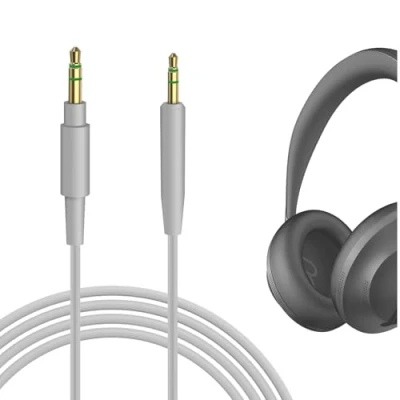 Afbeelding van Geekria QuickFit Audiokabel compatibel met Bose QC 45, 35 Series II, 35, 25, NC 700, 700 ANC, SoundLink On Ear, 2,5 mm verwisselbare stereokabel(1,2 m)