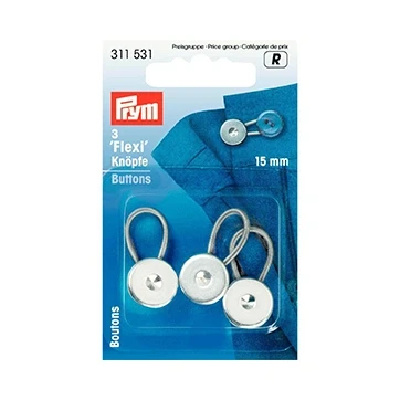 Afbeelding van Prym Flexiknopen Zilver 15 Mm Sluitingen