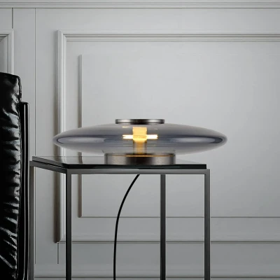 Afbeelding van Paul Neuhaus Design tafellamp Pure Vitrum grijs 4080 15