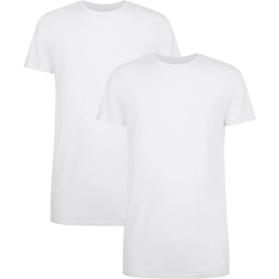 Afbeelding van Comfortabel &amp; Zijdezacht Bamboo Basics Ruben Bamboe T shirts (Multipack 2 stuks) Heren Ronde Hals Korte Mouwen Long Fit Wit XXL