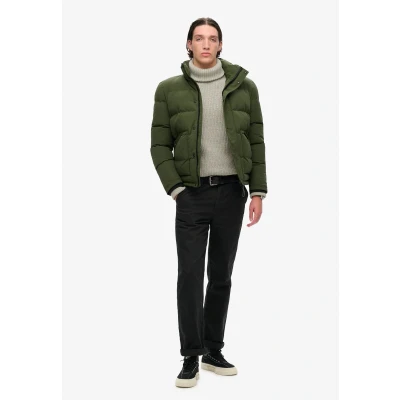 Afbeelding van Superdry Mannen Everest Korte Pufferjas Groen Grootte: L