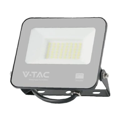 Afbeelding van V TAC VT 44035 LED Schijnwerpers Samsung IP65 Zwarte behuizing 1 Meter Draad 30 Watt 2505 Lumen 6500K 5 Jaar