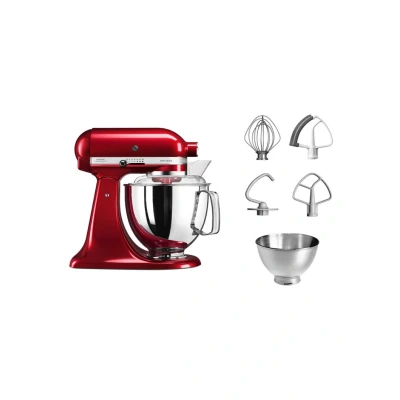 Afbeelding van KitchenAid Artisan Mixer Met Kantelbare Kop 4,8l Extra Accessoires 5ksm175ps Candy Apple