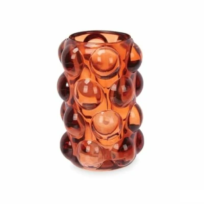 Afbeelding van Kaarshouder Microbolletjes Oranje Kristal 8,4 x 12,5 cm (12 Stuks)