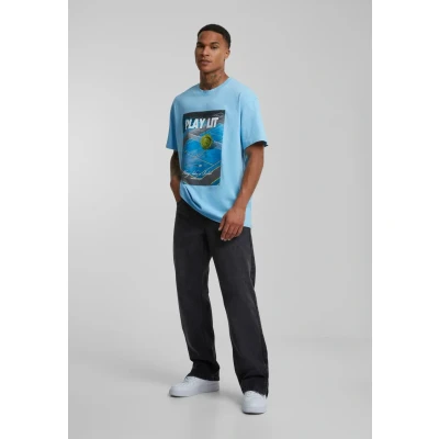 Afbeelding van Upscale by Mister Tee Playlit Heavy Tshirt print, Heren, Maat: XXL, Balticblue