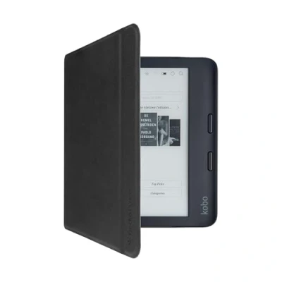 Afbeelding van Kobo Libra 2 Hoes: Gecko Covers Easy Click 2.0 Bookcase E Reader Zwart Kunstleder Hoezen