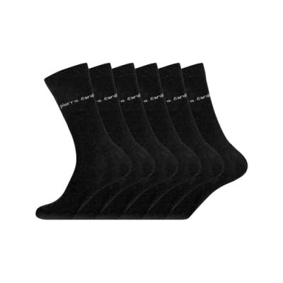 Afbeelding van Pierre Cardin herensokken, gekamd katoen, 6 stuks, hoge zacht en comfortabel, zwart, maat 39/42, N, 39 42 EU