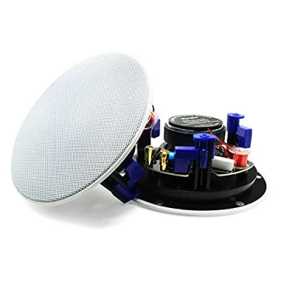 Afbeelding van Herdio 4 inch 160 W plafondluidspreker voor badkamer, compatibel met Bluetooth, kleur wit, wit