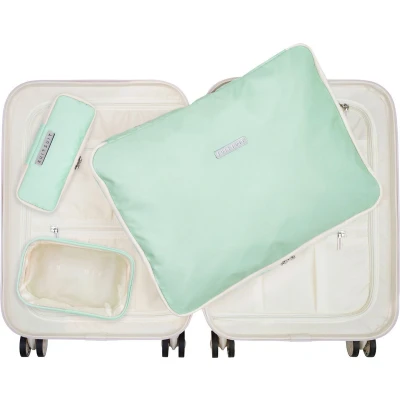 Afbeelding van SUITSUIT Fabulous Fifties Packing Cubes set van 3 Handbagage Koffer 55 cm organizer Bagage organizers Mint Pastel