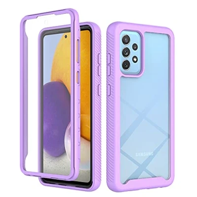 Afbeelding van XINNI Hoesje voor de Samsung Galaxy A52S (A52 4G 5G). 360 schokbestendig volledig beschermhoesje. met ingebouwde schermbeschermer en robuuste bumper buiten lichtpaars Licht Paars