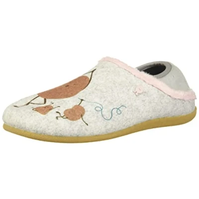Afbeelding van HOT POTATOES berwang pantoffels voor dames, Grijs, 41 EU