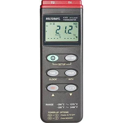 Afbeelding van VOLTCRAFT K202 Temperatuurmeter 200 +1370 C Sensortype K Datalogger functie