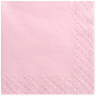 Afbeelding van 20x Papieren tafel servetten roze 33 x cm Feestservetten