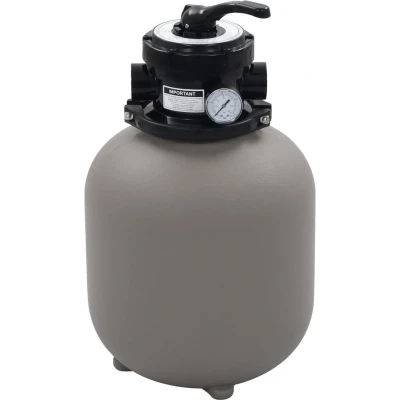 Afbeelding van Zwembadzandfilter met 4 positie ventiel 350 mm grijs