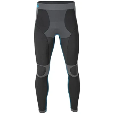 Afbeelding van Heren Base Layer Seamless functioneel ondergoed, sport en skiondergoed, 3/4 functionele broek, shorts, shirt met lange of korte mouwen, Grijstinten L XL