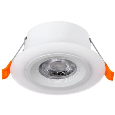Afbeelding van EGLO LED Inbouwspot Calonge, plafondspot van kunststof in wit, ronde inbouw spot, plafondverlichting voor verlaagd plafond, warm Ø 7 cm