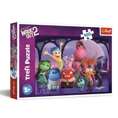 Afbeelding van Trefl Inside Out 2 puzzel van 100 stukjes Kleurrijke met de helden uit cartoon, Creatieve ontspanning, Plezier voor kinderen vanaf 5 jaar