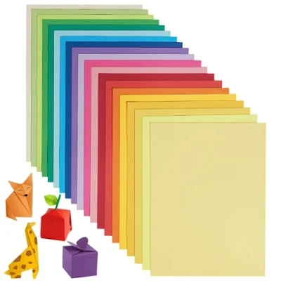 Afbeelding van Origami Papier 180 Vellen, 20 Heldere Kleuren A4 80gsm Dubbelzijdig Kleurrijk Vouwpapier voor DIY School Kunst Ambachten Projecten Kinderen Volwassenen