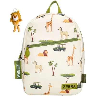 Afbeelding van Zebra Rugzak Safari kinderrugtas, rugtas, kinderrugzak, schooltas + Dino Ei