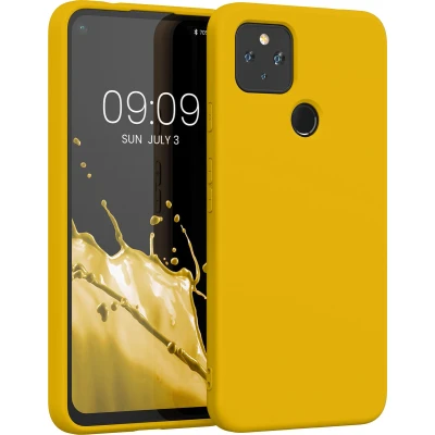 Afbeelding van kwmobile telefoonhoesje geschikt voor Google Pixel 4a 5G Hoesje smartphone Back cover in stralend geel