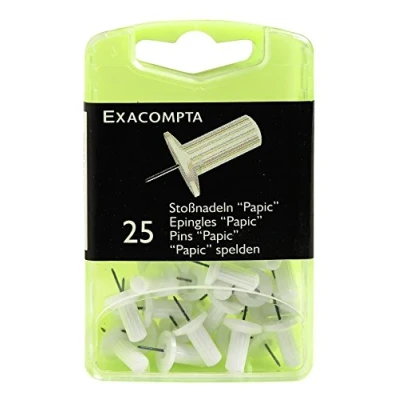 Afbeelding van Exacompta 14900E spelden, 9 x 5,70 2,20 cm, wit