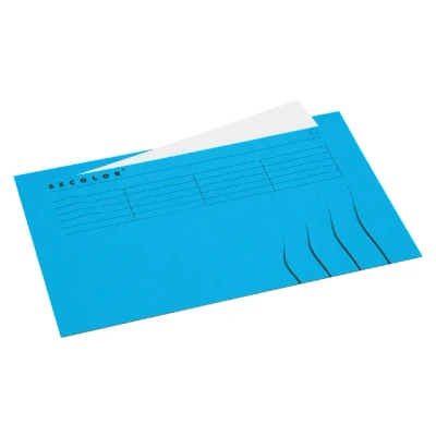 Afbeelding van 25x Vouwmap Secolor Folio ongelijk 225gr blauw