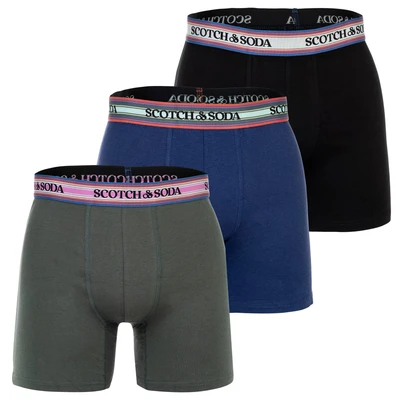 Afbeelding van SCOTCH &amp; SODA Boxershorts blauw / donkergroen lichtrood zwart