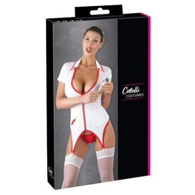 Afbeelding van Zuster Verkleed Pakje Wit Cottelli Collection