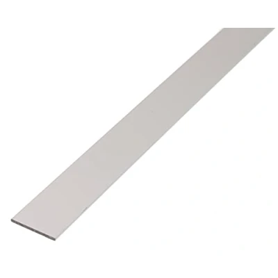 Afbeelding van Alberts 471743 platte buis aluminium, zilverkleurig geanodiseerd 1000 x 60 3 mm