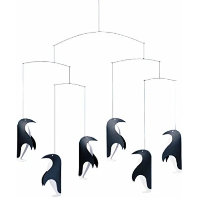 Afbeelding van Flensted Penguin Talk Mobile, staal, zwart/wit, 44x48cm