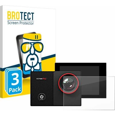 Afbeelding van BROTECT Glas Screen Protector voor Akaso EK7000 Pro (3 Stuks) Schermbeschermer [9H Hardheid, Beschermglas Folie niet Gehard Glas]