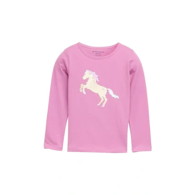 Afbeelding van TOM Tailor MIT Wendepailletten Longsleeve voor kinderen, Maat: 104/110, Flashy mauve