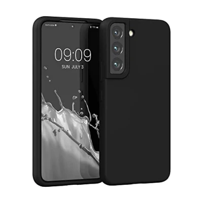 Afbeelding van kwmobile telefoonhoesje geschikt voor Samsung Galaxy S22 Hoesje met siliconen coating Smartphone case in zwart