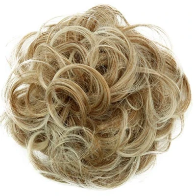 Afbeelding van CAISHA XL Haarstukje Haarwokkel Bruids Kapsel Opgestoken Volumineus Gekruld Knoet Blonde Mix G7E