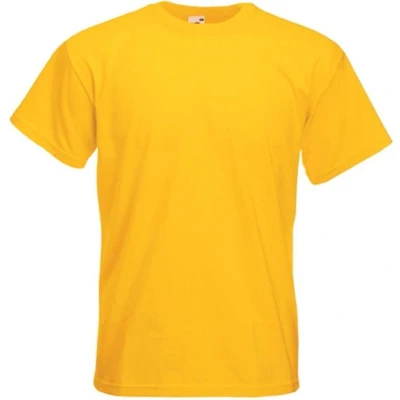 Afbeelding van Fruit of the Loom t shirts M sunflowergeel