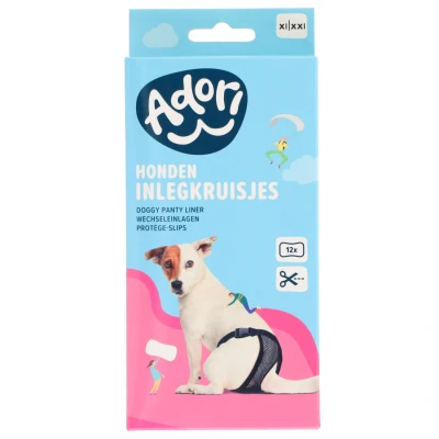 Afbeelding van Adori Inlegkruis Hondenbroek Wit Hondenloopsheid Medium/Large