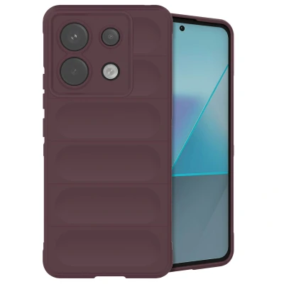 Afbeelding van Xiaomi Poco X6 Pro Hoesje Siliconen en TPU (zacht) iMoshion Softcase/Backcover Aubergine Telefoonhoesje