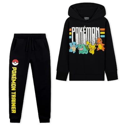 Afbeelding van Pokémon Jogging voor kinderen, jongens, trainingspak, kleding, mode, jongeren, 5 14 jaar, Zwart, 11 12 Jaren