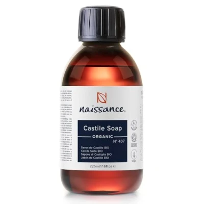 Afbeelding van Naissance Biologische Gecertificeerde Castile Vloeibare Zeep (nr. 407) 225 ml Natuurlijke, Veganistisch, Ongeparfumeerde, vrij van SLS en SLES