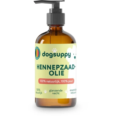 Afbeelding van Hennepzaadolie voor Honden 100% Puur Omega 3 &amp; 6 Ondersteunt huid vacht Helpt bij angst, krabben, stress, allergieën en gewrichten natuurlijk Kalmerende Olie Supplement 100 ml