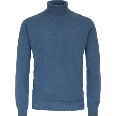 Afbeelding van Redmond Rollkragen Trui blau, Heren, Maat: 3XL, Blau