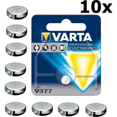 Afbeelding van Varta 1.55V V 377 Single use battery SR66 Zilver oxide 10x