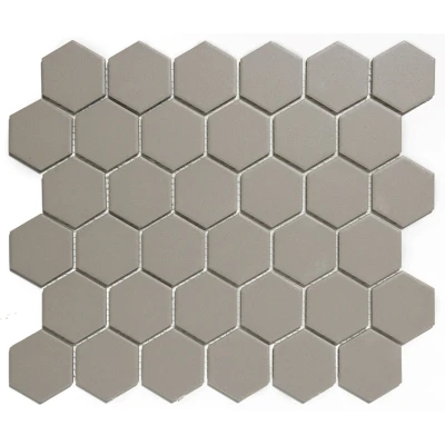 Afbeelding van The Mosaic Factory London Hexagon Grey 5,1x5,9 cm