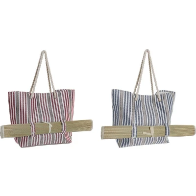 Afbeelding van Strandtas DKD Home Decor Rood Blauw Polyester (50 x 16 36 cm) (2 Stuks)