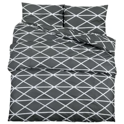 Afbeelding van vidaXL Dekbedovertrekset 260x220 cm katoen grijs
