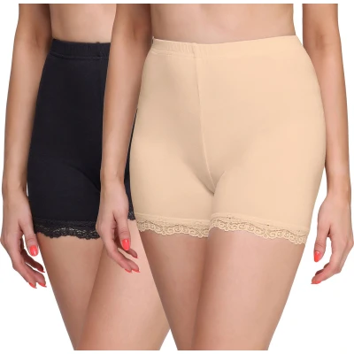 Afbeelding van Merry Style Dames Korte Legging 2 Pack MS10 294 (Zwart/Ecru(2Pack), M)