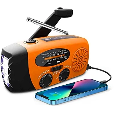 Afbeelding van Solar Draagbare Crank Radio Dynamo met AM/FM, Emergency Crank, 2000mAh oplaadbare Power Bank, USB Mobiele Telefoon Charger, SOS Alarm